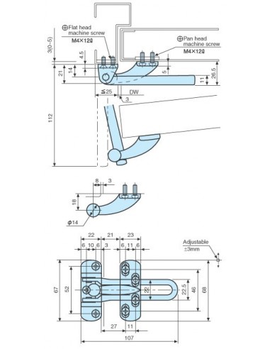 Ασφάλεια πόρτας-Περιοριστής ανοίγματος RYOBI RH-001N