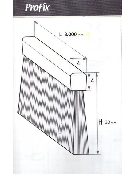Βουρτσάκι Profix DG1180 με προφίλ κρατήματος Profix DF500l Βουρτσάκι Profix DG1180 με προφίλ κρατήματος Profix DF500l
