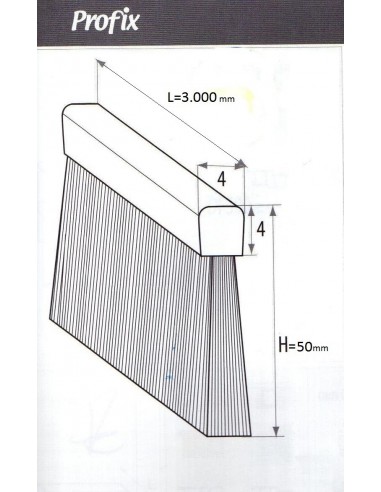 Βουρτσάκι Profix DG1200 με προφίλ κρατήματος Profix DF400l