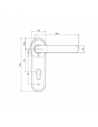 Knob Handle fire resistant door