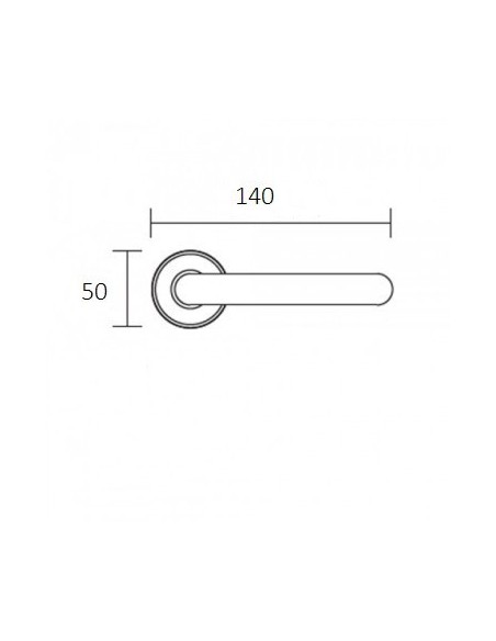 Knob handle with rosette for security door Knob handle with rosette for security door