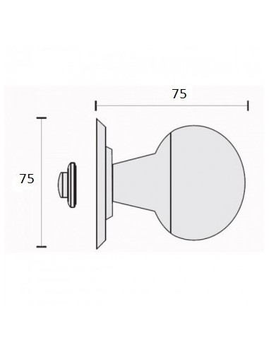 Πόμολο μπουλ για πόρτα σειρά C521