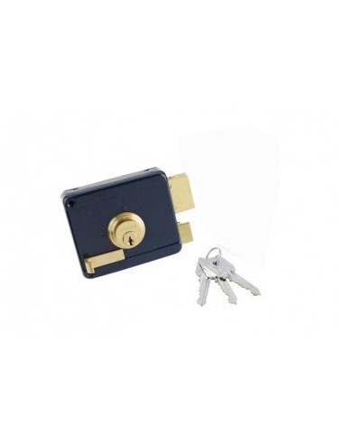 Square outer lock on iron and wooden doors