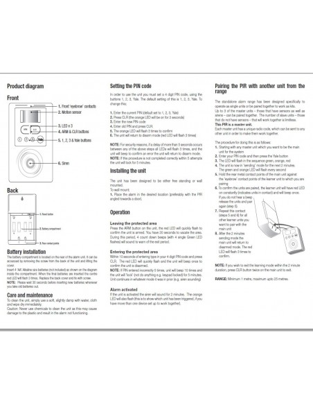 Motion Detector Alarm Yale