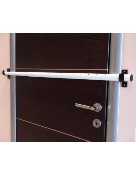 Adjustable safety bar for entry doors of all types Adjustable safety bar for entry doors of all types
