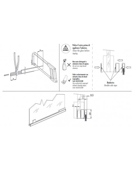 Air stopper GLASS PIVOT Air stopper GLASS PIVOT