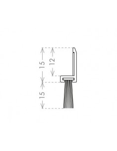 Αεροστόπ HORIZONTAL LOCKER BRUSH για κλειδαριές γυάλινης πόρτας 2