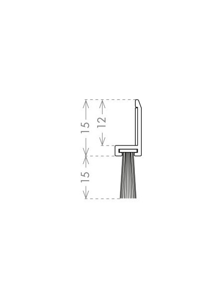 Αεροστόπ HORIZONTAL LOCKER BRUSH για κλειδαριές γυάλινης πόρτας Αεροστόπ HORIZONTAL LOCKER BRUSH για κλειδαριές γυάλινης πόρτας