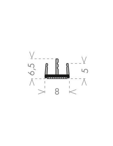 Air-stop Glasslip for glass doors