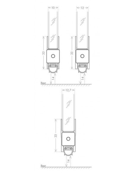 GLASS BOTTOM air-stop for glass doors GLASS BOTTOM air-stop for glass doors