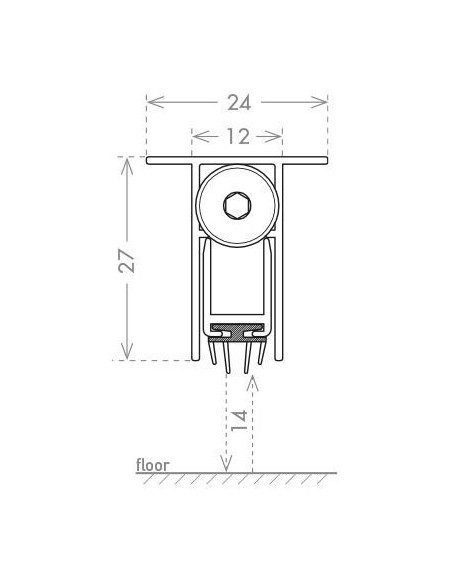 Automatic air-stop with ear for armored door Automatic air-stop with ear for armored door