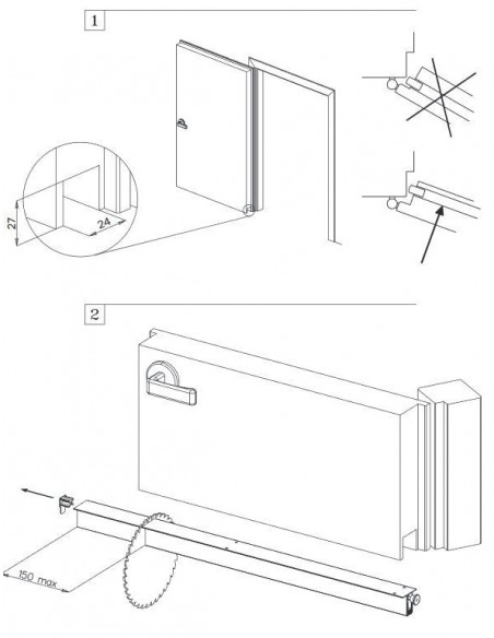 Automatic air-stop with ear for armored door Automatic air-stop with ear for armored door
