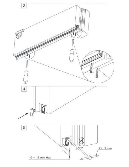 Automatic air-stop with ear for armored door Automatic air-stop with ear for armored door