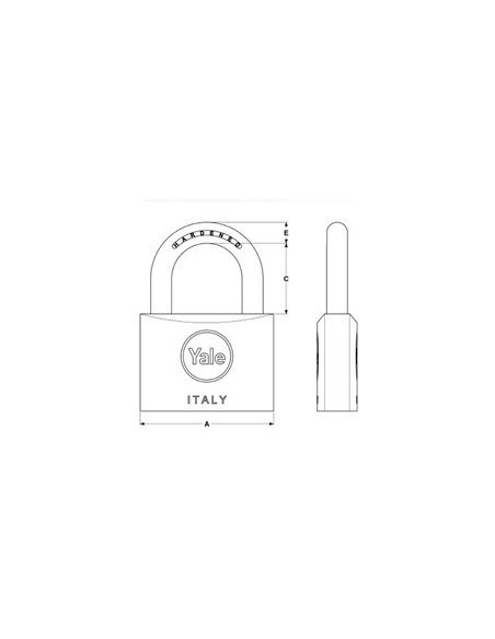 Λουκέτο ορειχάλκινο με διπλό κλείδωμα Λουκέτο ορειχάλκινο με διπλό κλείδωμα