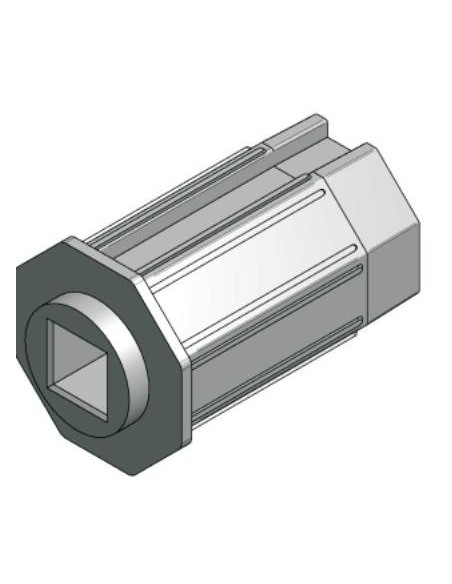 Μεταλλική κούπα με τετράγωνη τρύπα για μειωτήρα για ρολά στόρια (παντζούρια) Μεταλλική κούπα με τετράγωνη τρύπα για μειωτήρα για ρολά στόρια (παντζούρια)