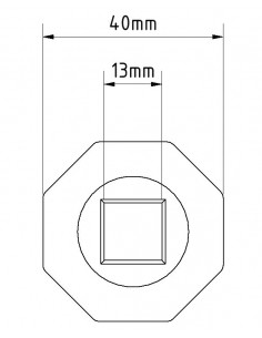PVC Mug with square hole for gear 2