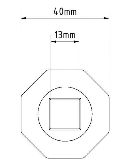 Μεταλλική κούπα με τετράγωνη τρύπα για μειωτήρα για ρολά στόρια (παντζούρια) Μεταλλική κούπα με τετράγωνη τρύπα για μειωτήρα για ρολά στόρια (παντζούρια)
