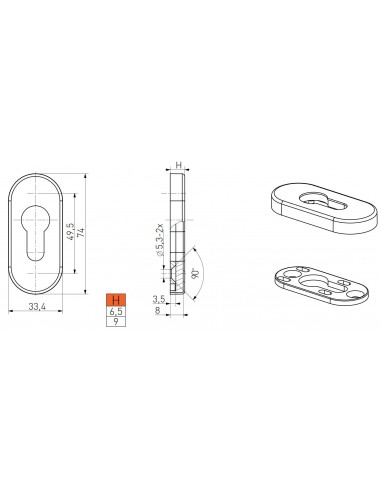 Επιστόμιο οβάλ νίκελ ματ