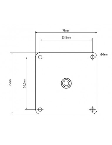 Metal base with pin