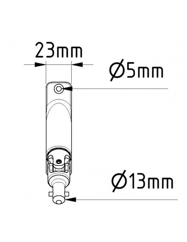 Σύνδεσμος μανιβέλας 90 μοιρών νίκελ 8mm για ρολά στόρια (παντζούρια)