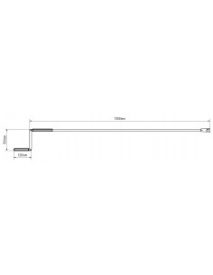 Μανιβέλα L1500mm με καμπάνα για ρολά στόρια (παντζούρια) 2