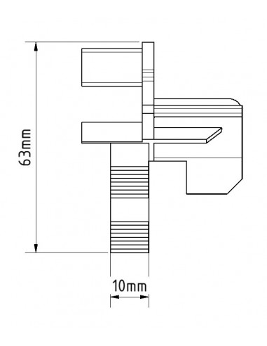 Οδηγός εισόδου L 11mm για ρολά στόρια (παντζούρια)