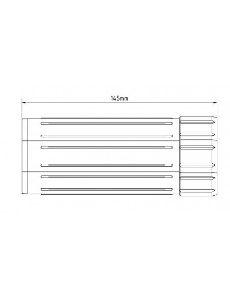 PVC octagonal cup Ø60 Ø28 (L 145) PVC octagonal cup Ø60 Ø28 (L 145)