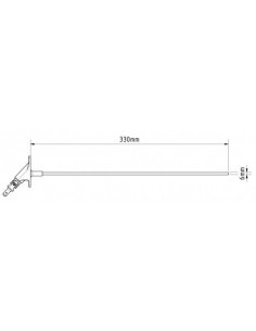Σύνδεσμος 90ο Νικελ 6mm L300 για ρολά-στόρια (παντζούρια) 2