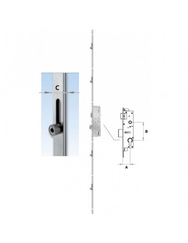 Κλειδαριά Τριών Σημείων Κυλίνδρου Cisa 53003-45