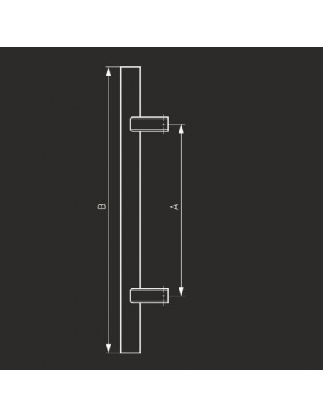 Ανοξείδωτη ίσια λαβή εξώπορτας τετράγωνη (35x35) Ανοξείδωτη ίσια λαβή εξώπορτας τετράγωνη (35x35)