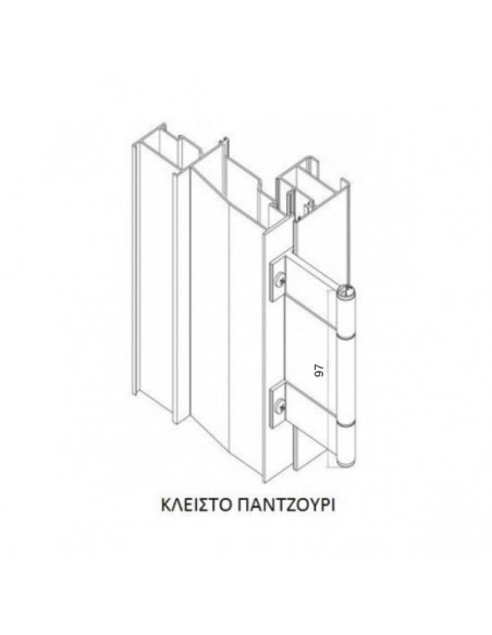Reversible hinges Camera Europea 97mm MM-10-97  Reversible hinges Camera Europea 97mm MM-10-97