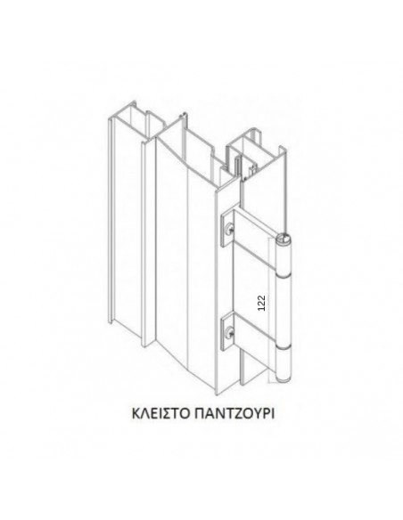 Reversible hinges Camera Europea 122mm MM-10-122 Reversible hinges Camera Europea 122mm MM-10-122