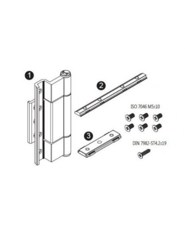 Reversible hinges Camera Europea 220mm MM-10-220