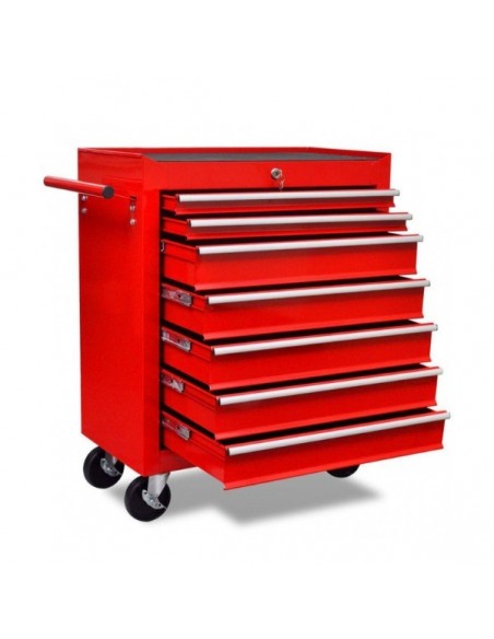 Wheeled Toolbox with 7 Drawers - tool cart - toolbox
