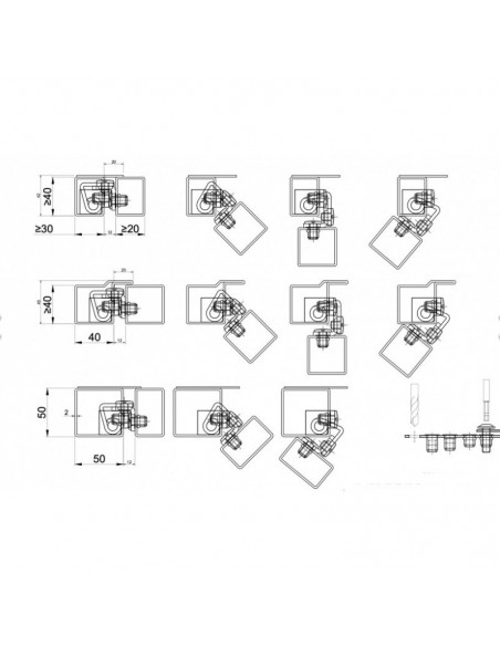 Χωνευτός κρυφός μεντεσές για μεταλλική πόρτα Χωνευτός κρυφός μεντεσές για μεταλλική πόρτα