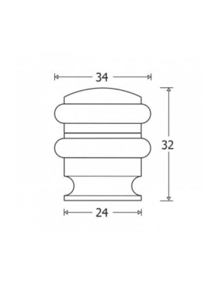 Door stopper In Double Brass Rubber