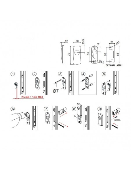 DEFENDER SG08 προστατευτικό για κλειδαριές DEFENDER SG08 προστατευτικό για κλειδαριές