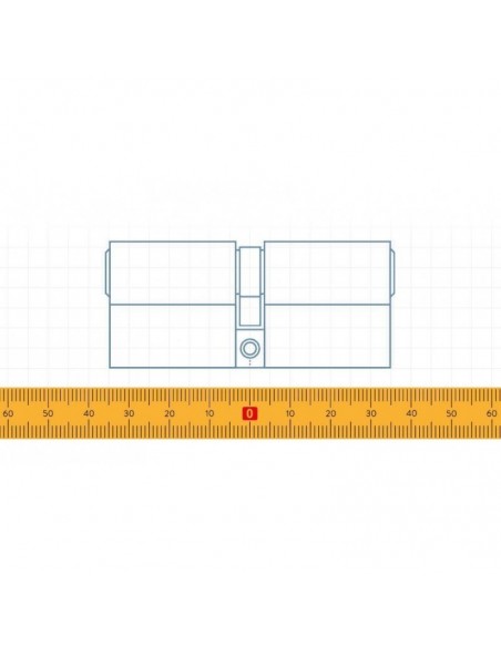 Κύλινδρος (αφαλός) υπερασφαλείας ISEO R6 με 5 κλειδιά +1 κλειδι εργολάβου (construction key)
