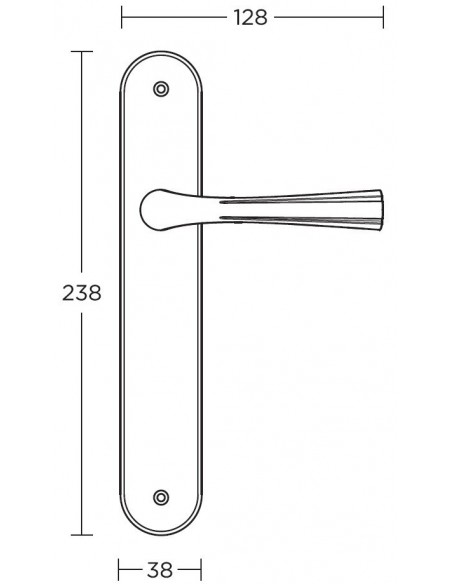 Πόμολο και χειρολαβή για πόρτα Convex σειρά 445 Πόμολο και χειρολαβή για πόρτα Convex σειρά 445