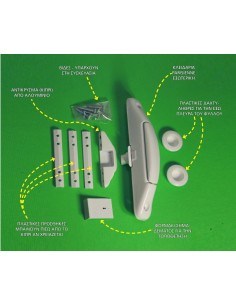 Safety lock for aluminum doors and windows drawn PARISIENNE CAL 2
