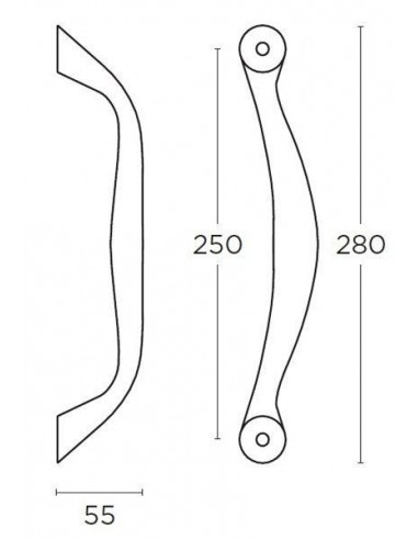Ορειχάλκινη χειρολαβή σειρά 627