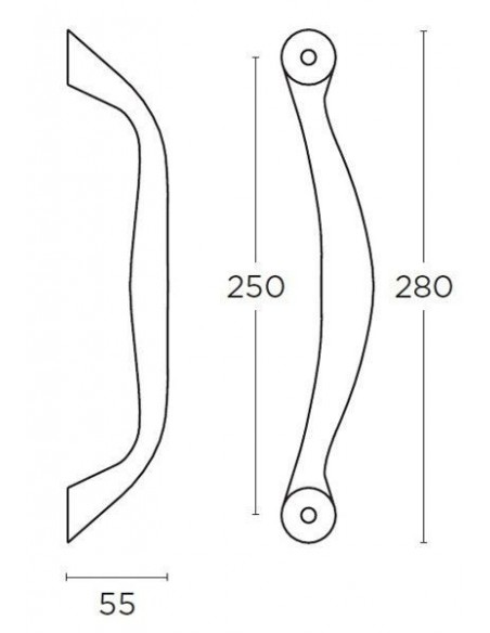 Ορειχάλκινη χειρολαβή σειρά 627