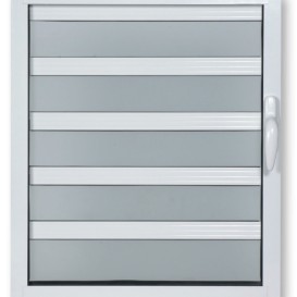 Security windows with built-in screen