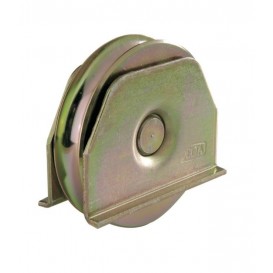 Roller with a base side bearing round profile