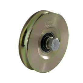 Roll with a round profile bearing for screw