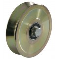 Roller with screw two round profile bearings