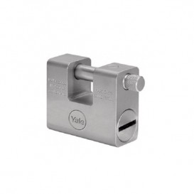 Steel-taupe steel padlock