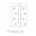 Hinged plate 2 bearing stainless